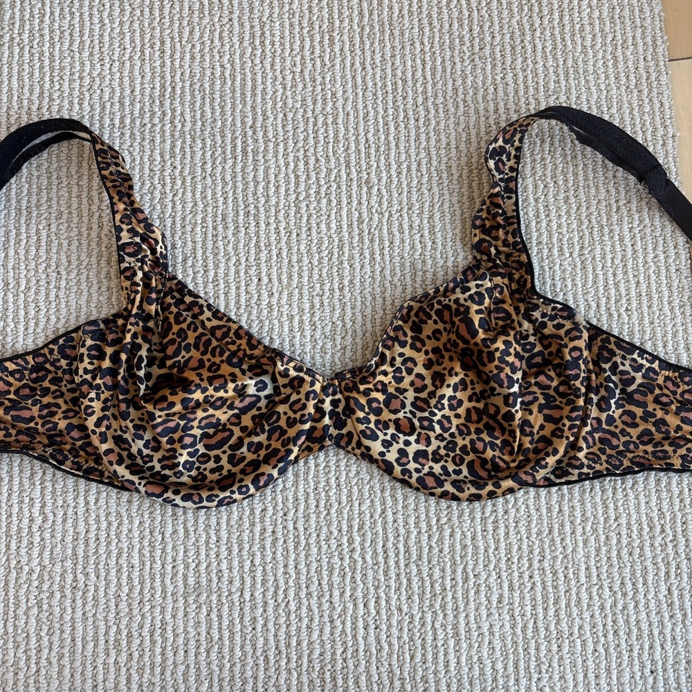 Vintage Maidenform Underwire unlined animal print 34D y2k sexy Bra